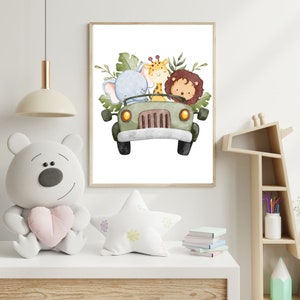 Safari Nursery Decor Set of 3 Jungle Animal Nursery Prints | Lion ...
