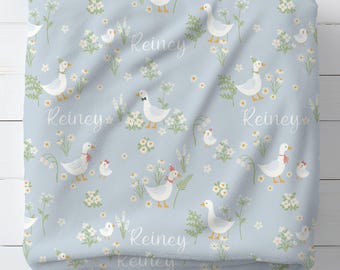 Goose Personalized Blanket, Silly Goose Custom Baby Blanket, Shower Gift, Cottagecore Nursery Blanket, Crib Blanket, Newborn Photos Prop
