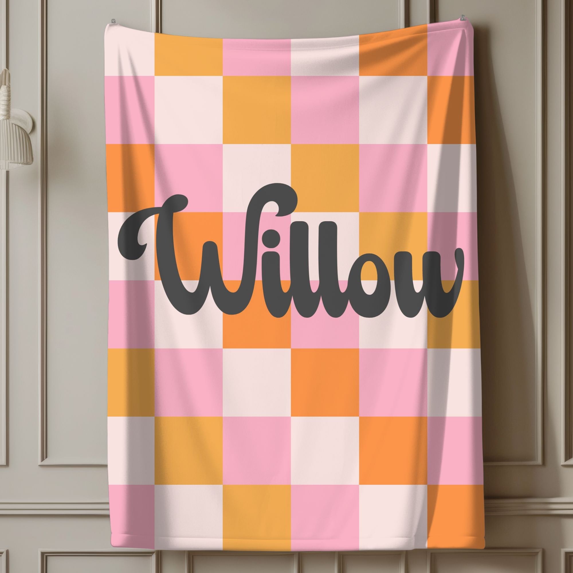 Pink orange blanket