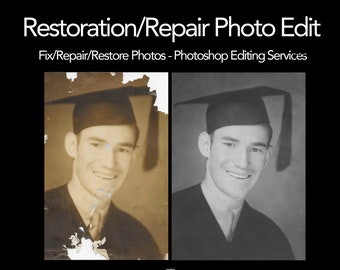 Photo Repair Services, Fix Water Damaged Photos, Color old photo, Old photo fix, Photo Editing Services, Retouching antique photos
