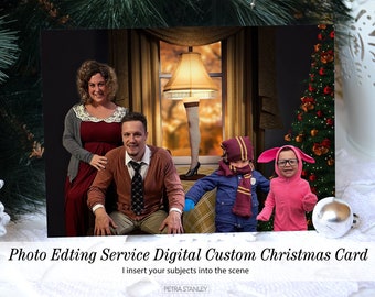Digital Delivery, A Christmas Story Custom Christmas Photo Card Edit, Leg Lamp Christmas Card