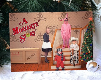 Digital Delivery, Custom Funny A Christmas Story Photo Card Ralphie's Bunny Suit Custom Christmas Card