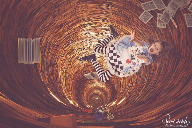 Alice in Wonderland Background Set Rabbit Hole Mad Hatter Etsy