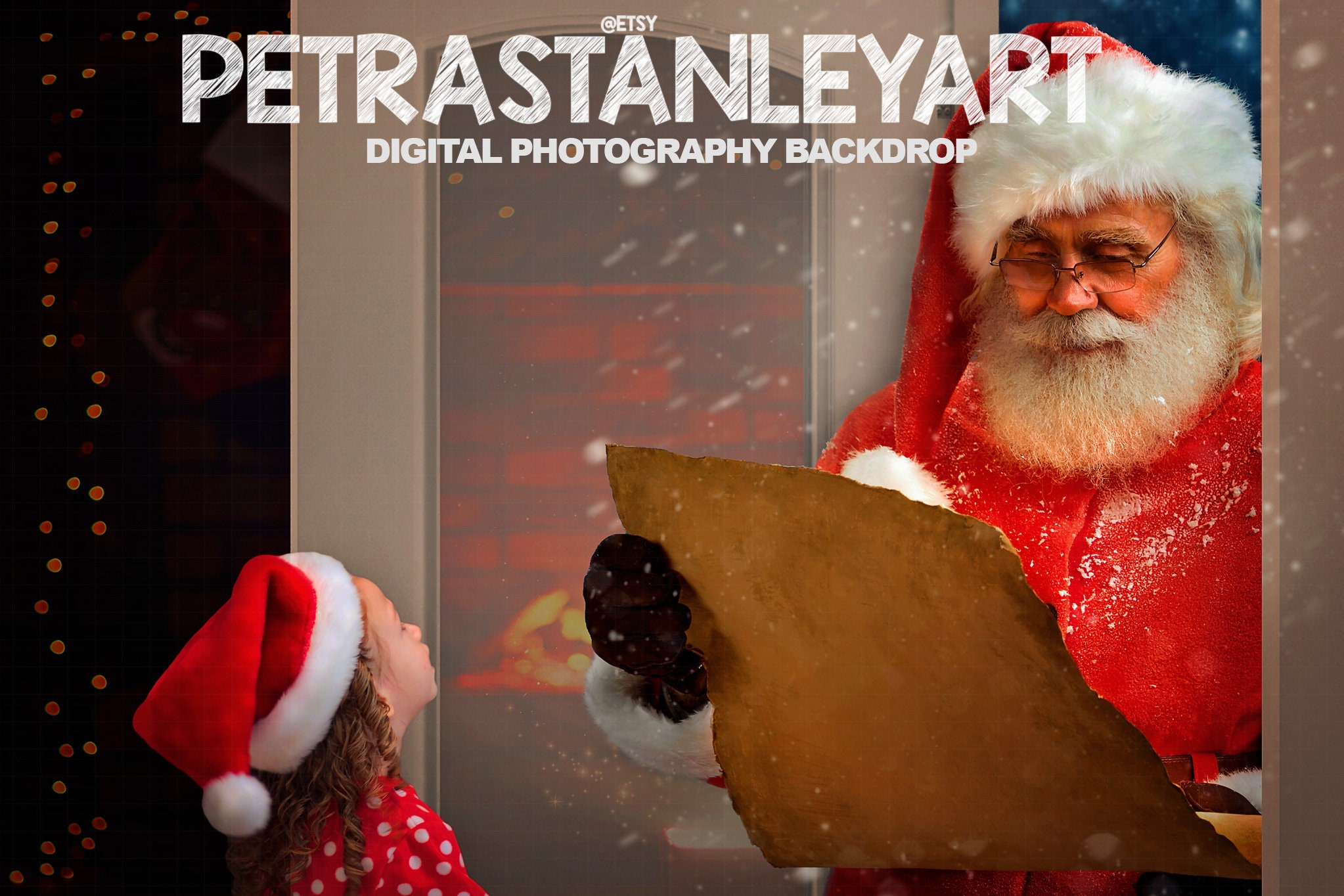 Santa’s Nice or Naughty List Digital Photoshop Backdrop | Etsy