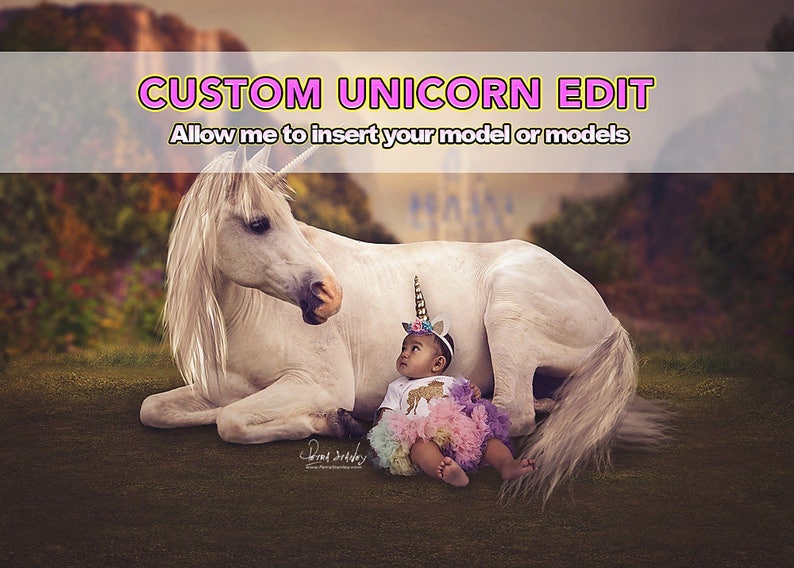 Digital Photo Unicorn Composite Edit, Custom Artwork, Personalized ...