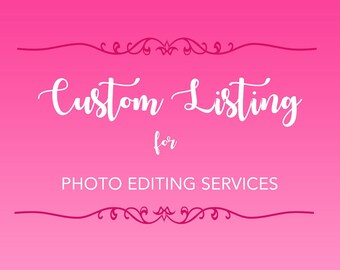 Add a subject to an existing editing services order - (this is not to add on to a digital background) Please contact me before purchasing.