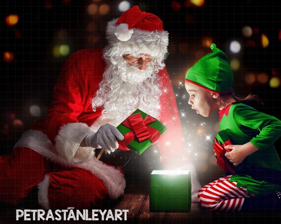 gift from santa digital xl backdrop background for photographers and scrapbookers santa claus christmas tree christmas card template santa background images