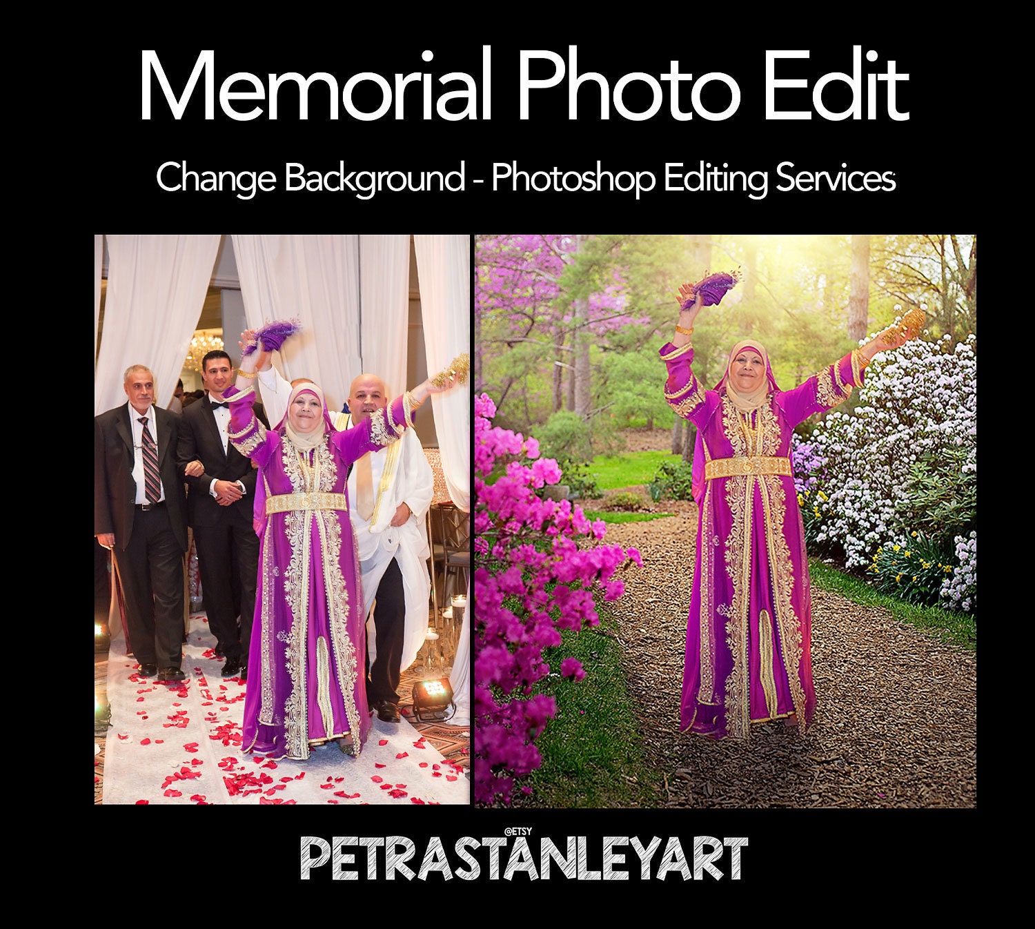 Memorial Photo Editing Service Photoshop Add Person Add - Etsy Sweden