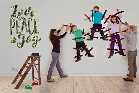 4 Pack Lustige Weihnachtskarte Vorlagen Kinder An Wand Etsy
