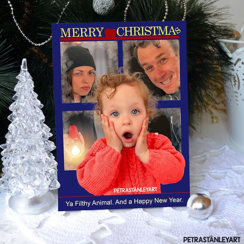 Funny Christmas Card Design Personalized Holiday card Etsy
