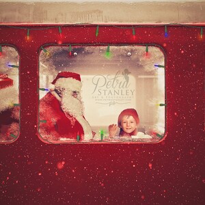 2 Christmas Train Ride With Santa Photoshop Composite Template - Etsy