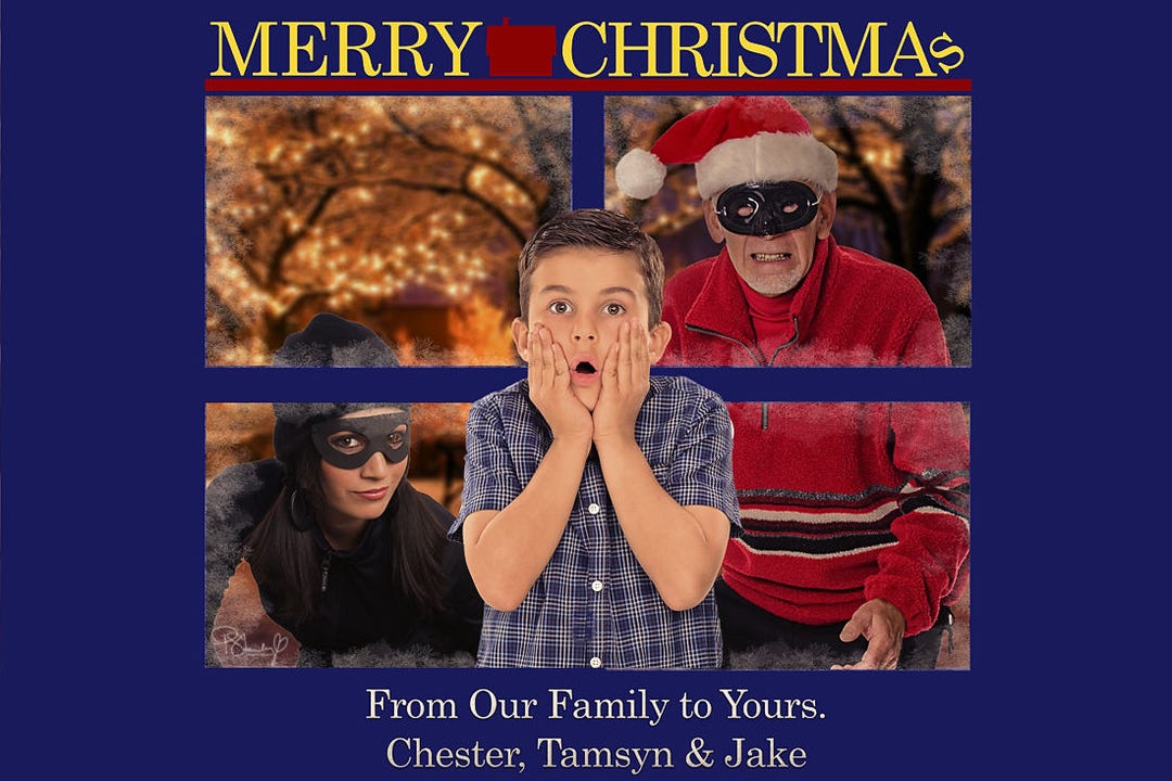 Funny Christmas Card Template, Home Alone Christmas Card, Photo Card Funny Christmas Card Template, Home Alone Christmas Card, Photo Card