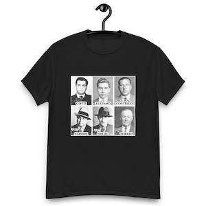 Mafia Bosses T-Shirt: Al Capone, Gotti, Luciano, Costello