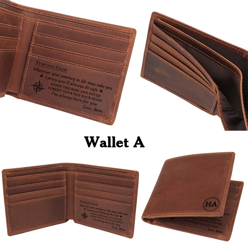 Son Gifts Personalized Gifts for Son Custom Engraved Wallet Etsy