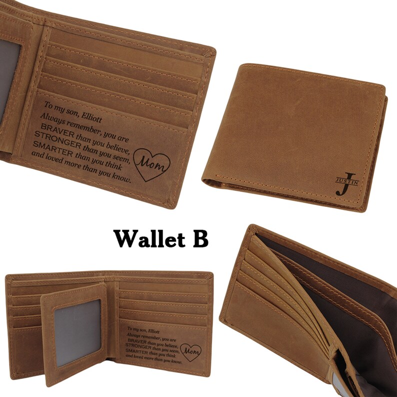 Son Gifts Personalized Gifts for Son Custom Engraved Wallet Etsy