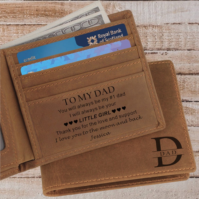 Dad Wallet Father Wallet Dad Christmas Gift Personalized - Etsy