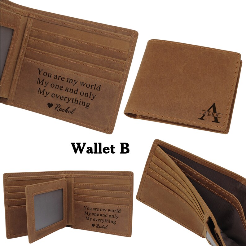 Customized Men Wallet Engraved Wallet Personalized Gifts for Etsy