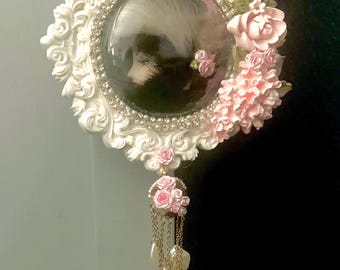 1920’s Lady with fur hat and coat Ornament. Heirloom Ornament.