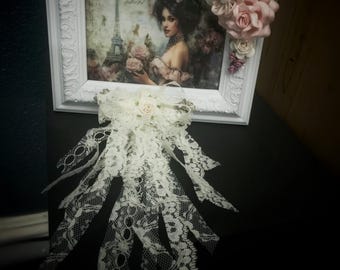 Victorian Lady, Shabby Chic Wall Hanging or Shelf Sitter.