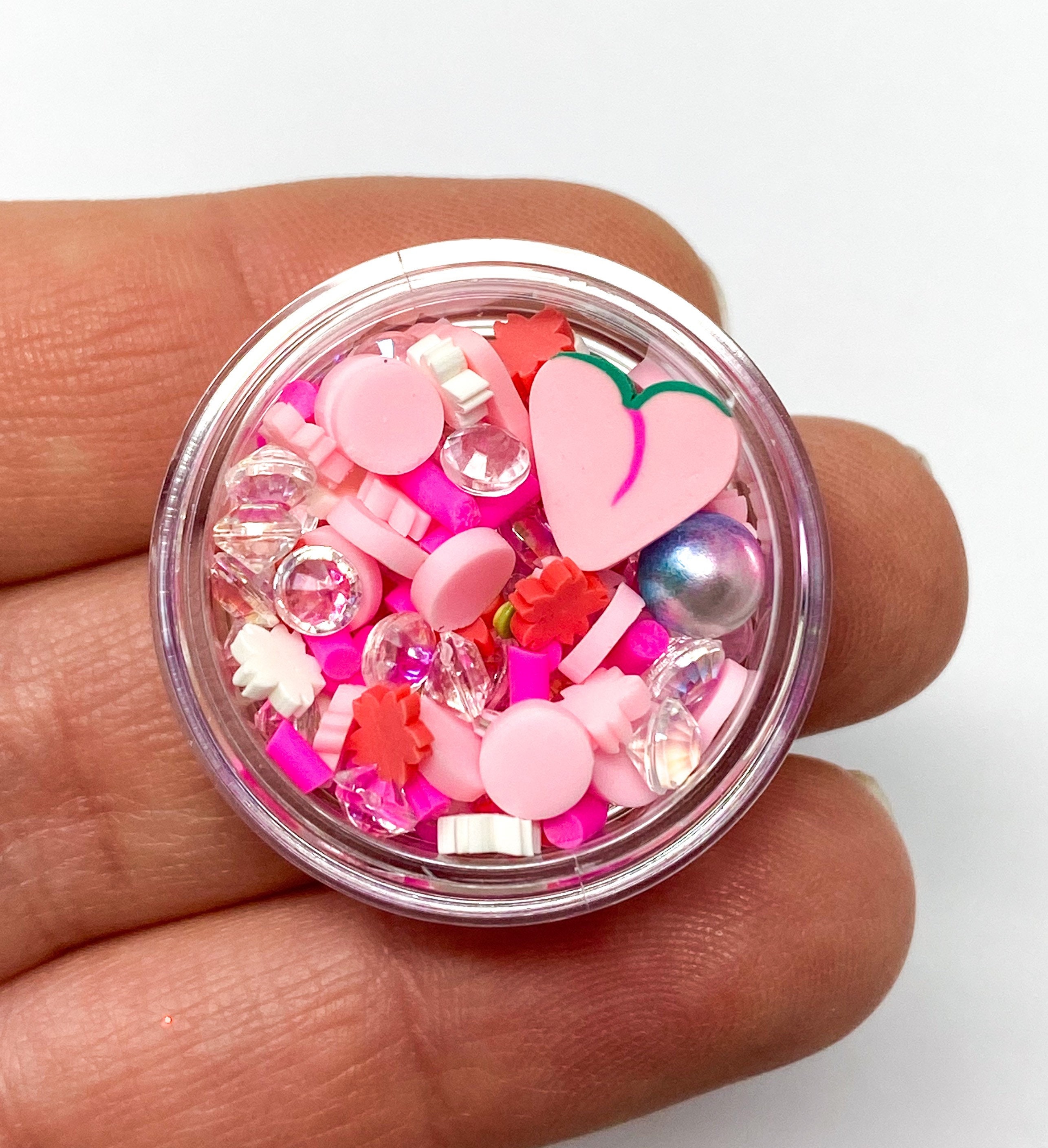 Summer peach polymer clay gem sprinkle glitter confetti mix Etsy