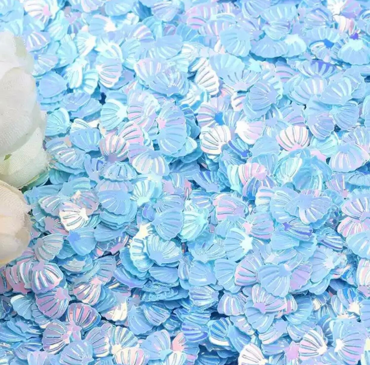 Sea shell mermaid Sequins 7mm PVC Loose Sequin Glitter Etsy