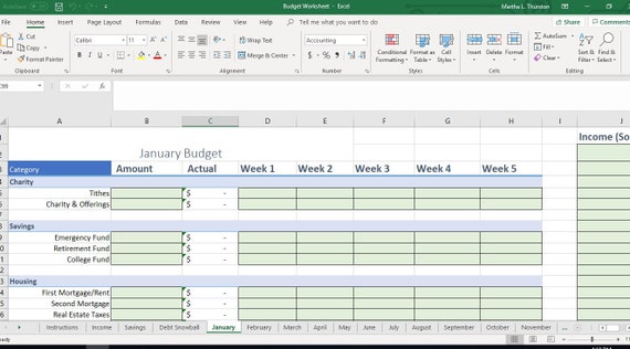 excel budget spreadsheet with debt snowball digital download household budget excel spreadsheet budget excel spreadsheet excel spreadsheet download