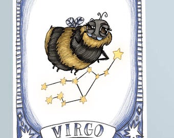 Astrology birthday greeting cards for Virgo zodiac sign