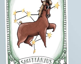 Astrology birthday greeting cards for Sagittarius zodiac sign