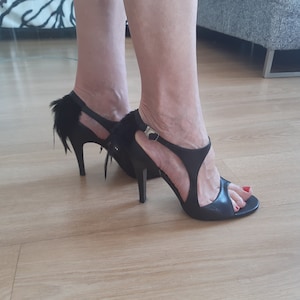 OPUS customized sandals with feathers size 39