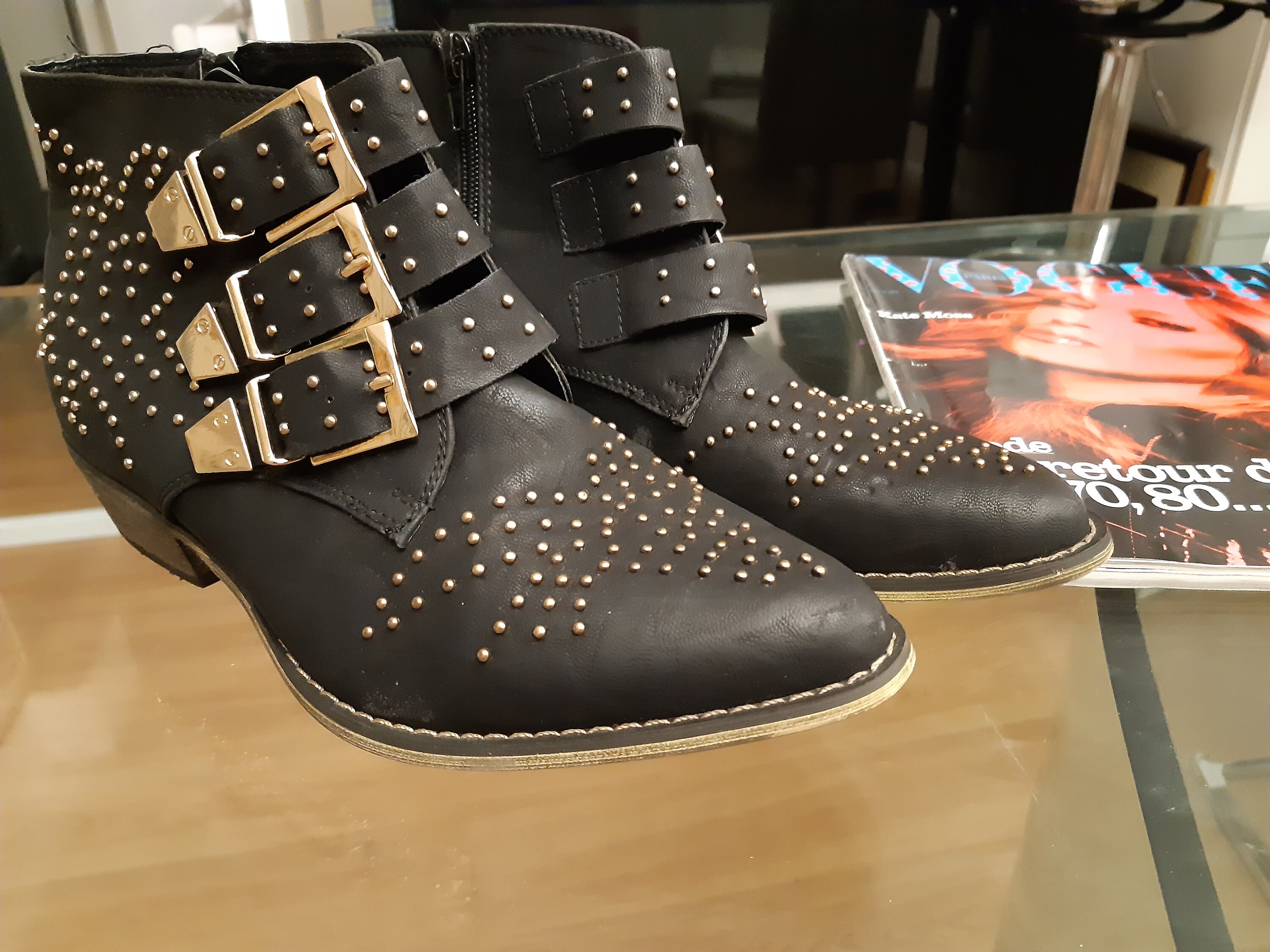 Bottines dorées chaussea cheap