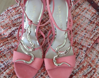 sandali alti corallo