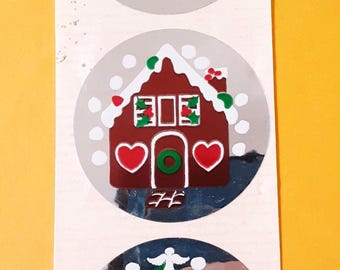 RARE ! Bande adhésive de Noël vintage Sandylion en mylar des années 80 *abîmée*