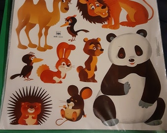 Rare! vintage 80's Huge Sticker Package bsb Germany animal stickers