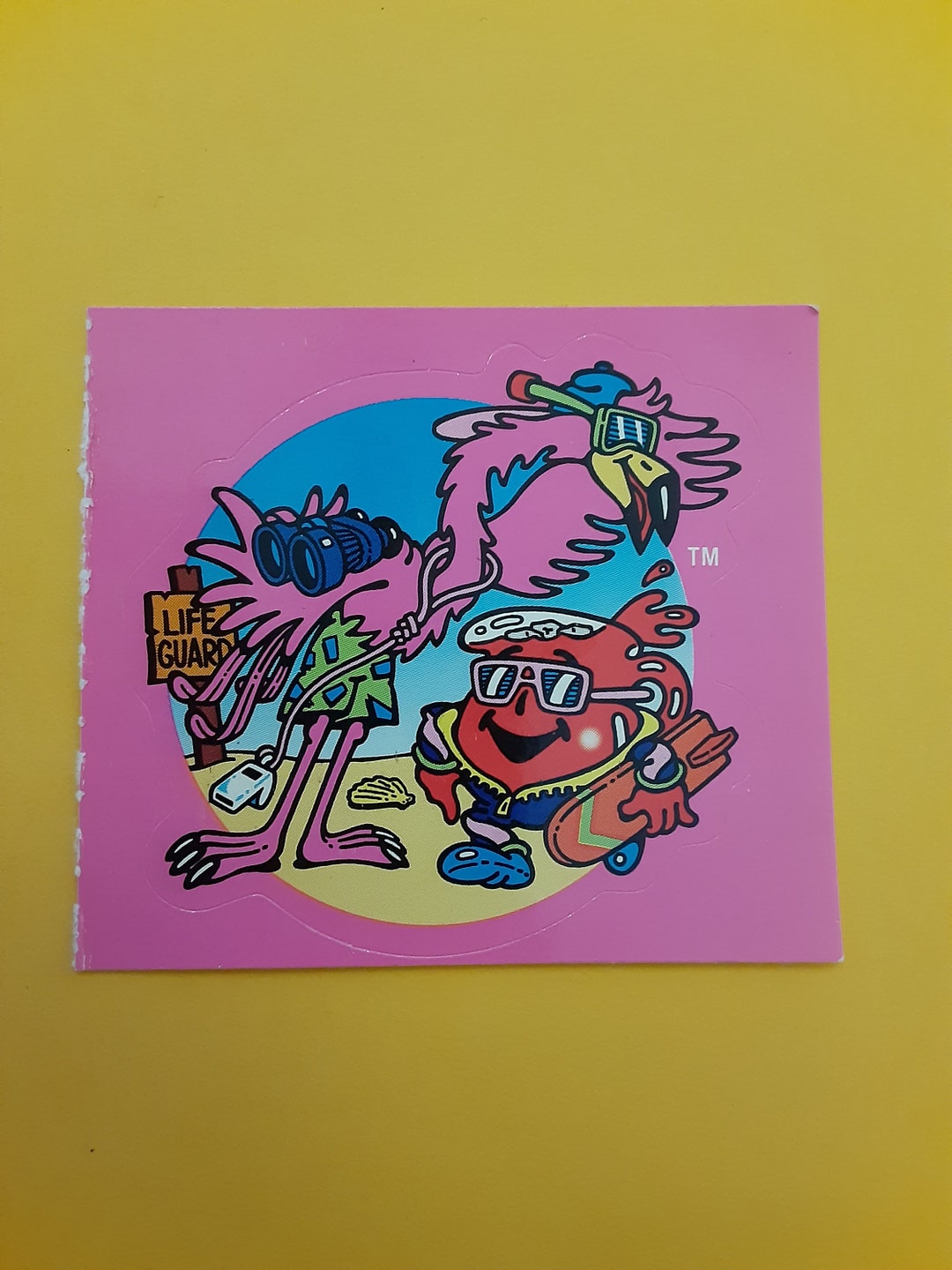 RARE! Vintage 90's Kool-aid Flamingo Sticker Module - Etsy