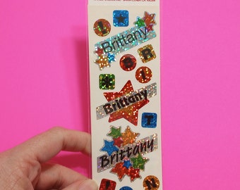 vintage 80's Hambly Studios  "Brittany" name stickers sticker package
