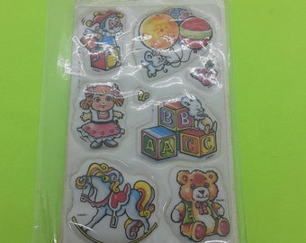 vintage 80's Mark 1 puffy hearts scratch n sniff sticker sheet