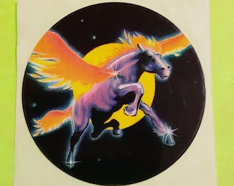 vintage 80s Lisa Frank Pegasus sticker module