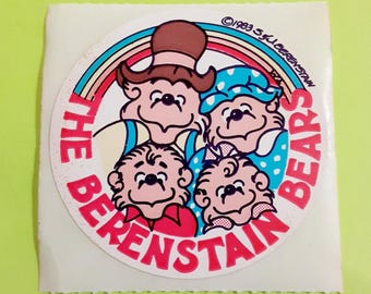 Module d'autocollants vintage des années 80 The Berenstain Bears