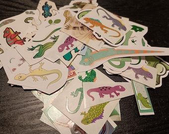 Lot de 39 autocollants Lézards bondissants !