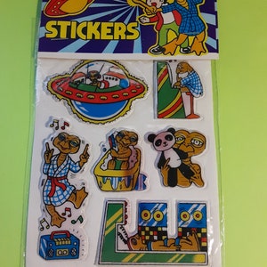 vintage 80's puffy E.T. sticker package