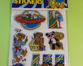 vintage 80's puffy E.T. sticker package