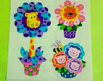 vintage Sandylion patterned flower animals sticker module *damaged*
