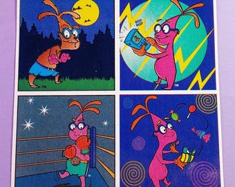 RARE! vintage 1996 Tapper Candies goody bag small sticker sheet *damaged*