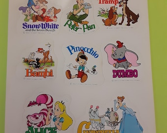 vintage Hallmark Disney characters sticker sheet