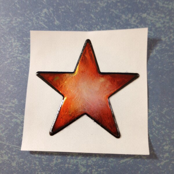 vintage 80's Mystiks Oilies liquid crystal star sticker *restored*