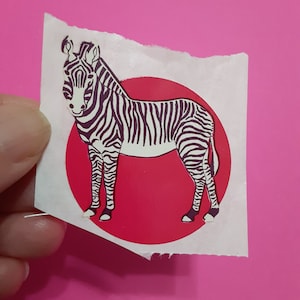 vintage 80&#39;s sandylion zebra sticker module