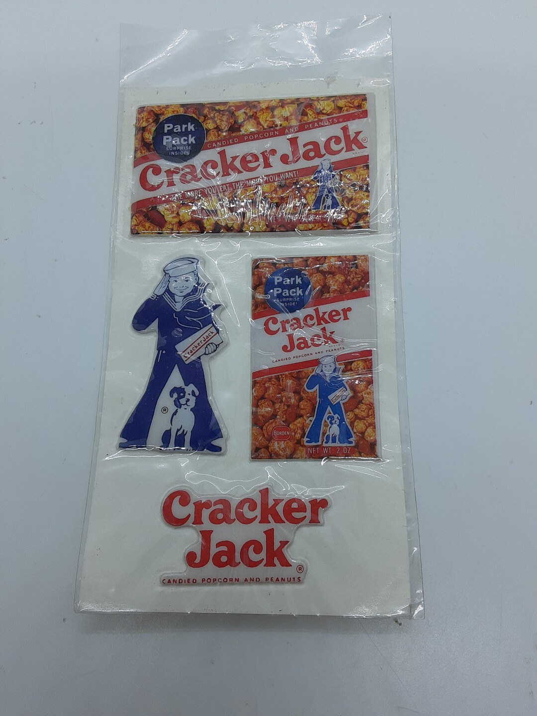 Vintage 80's Puffy Cracker Jack Sticker Sheet Etsy