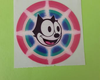 Felix the Cat Dancing on a Piano Rare Vintage Sticker - 80's Early