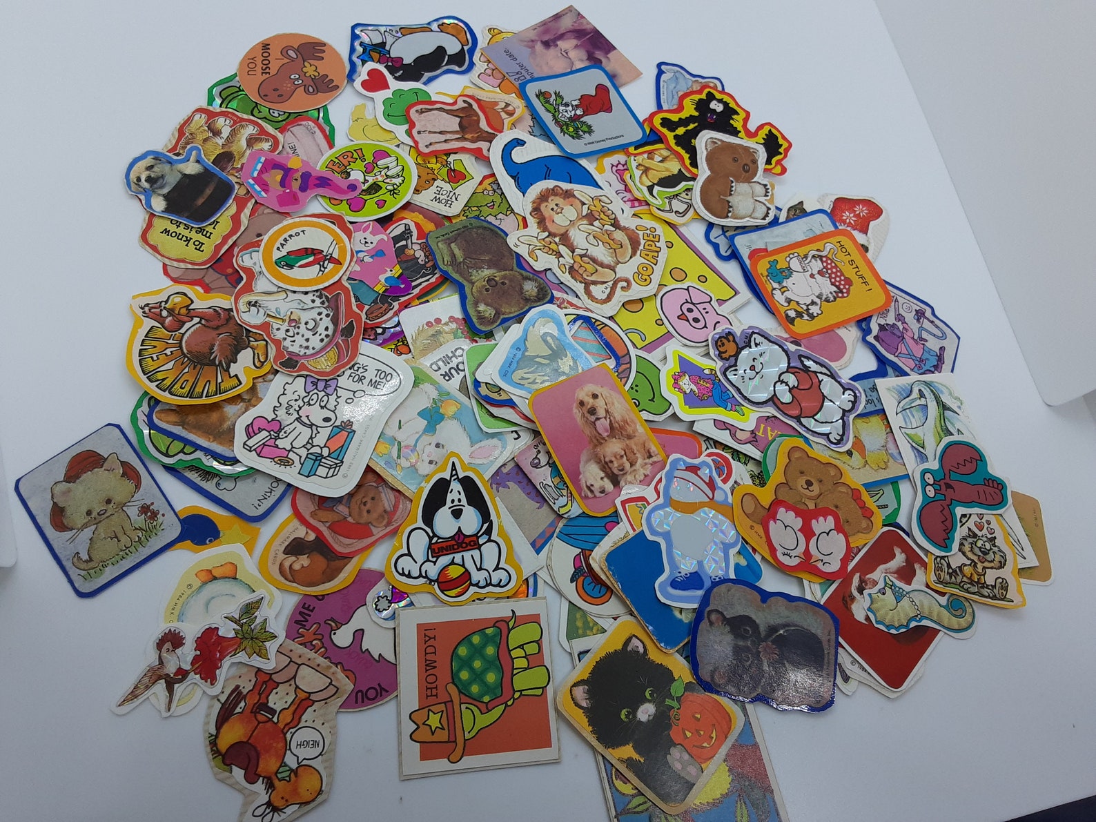 Huge Lot of 118 Vintage 80's Animal Stickers used Etsy