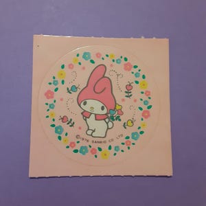 vintage 80s My Melody sticker module *damaged*